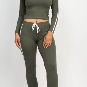 Olive Green Women's Legging Set